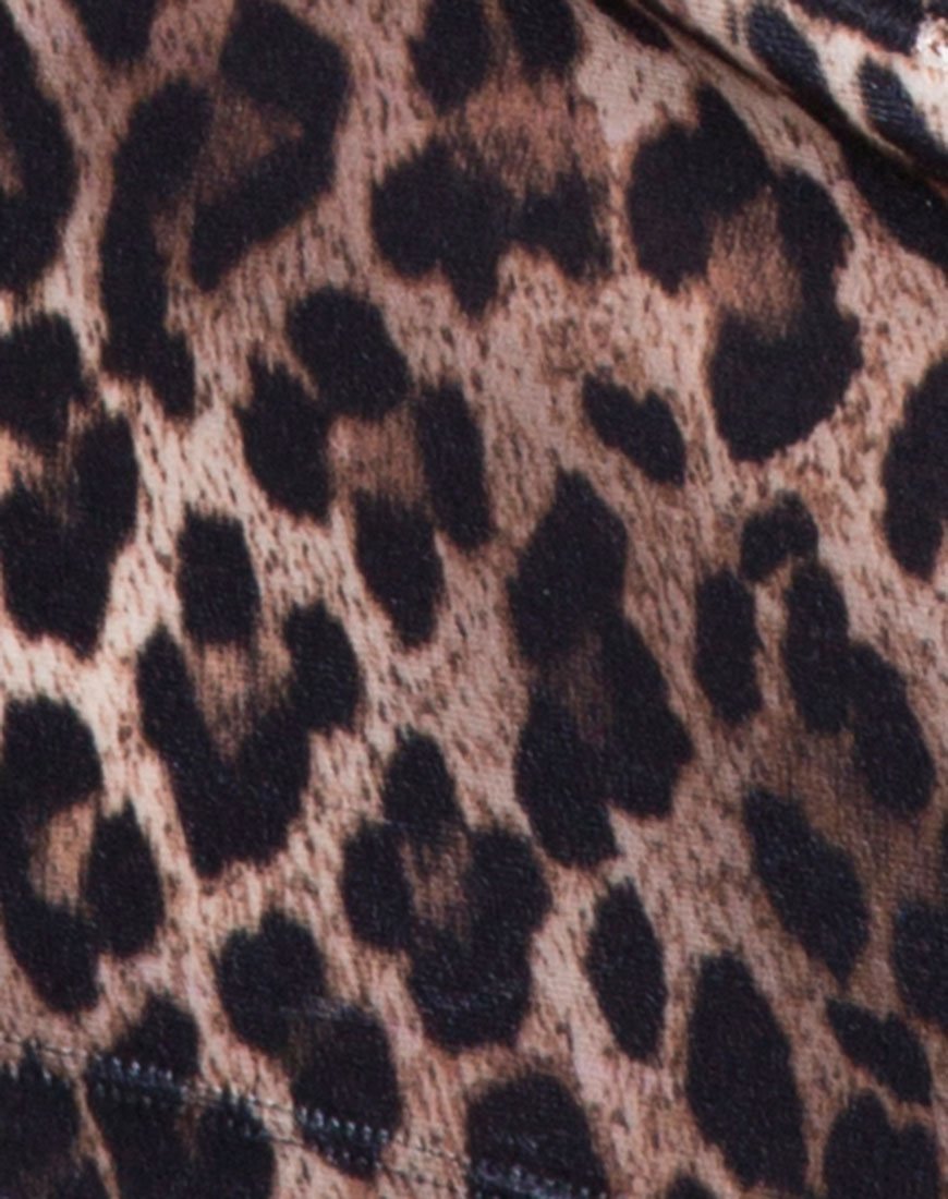 Image de Lara Crop Top in Velvet Brown Leopard