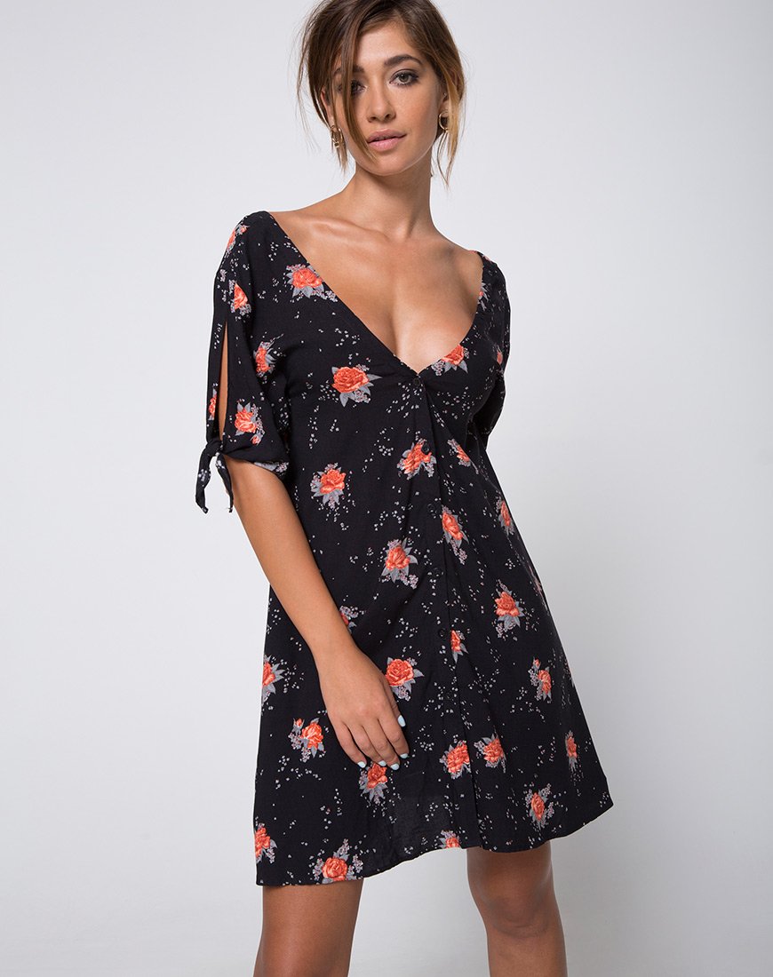 Image de Dinda Swing Dress in Midnight Rose