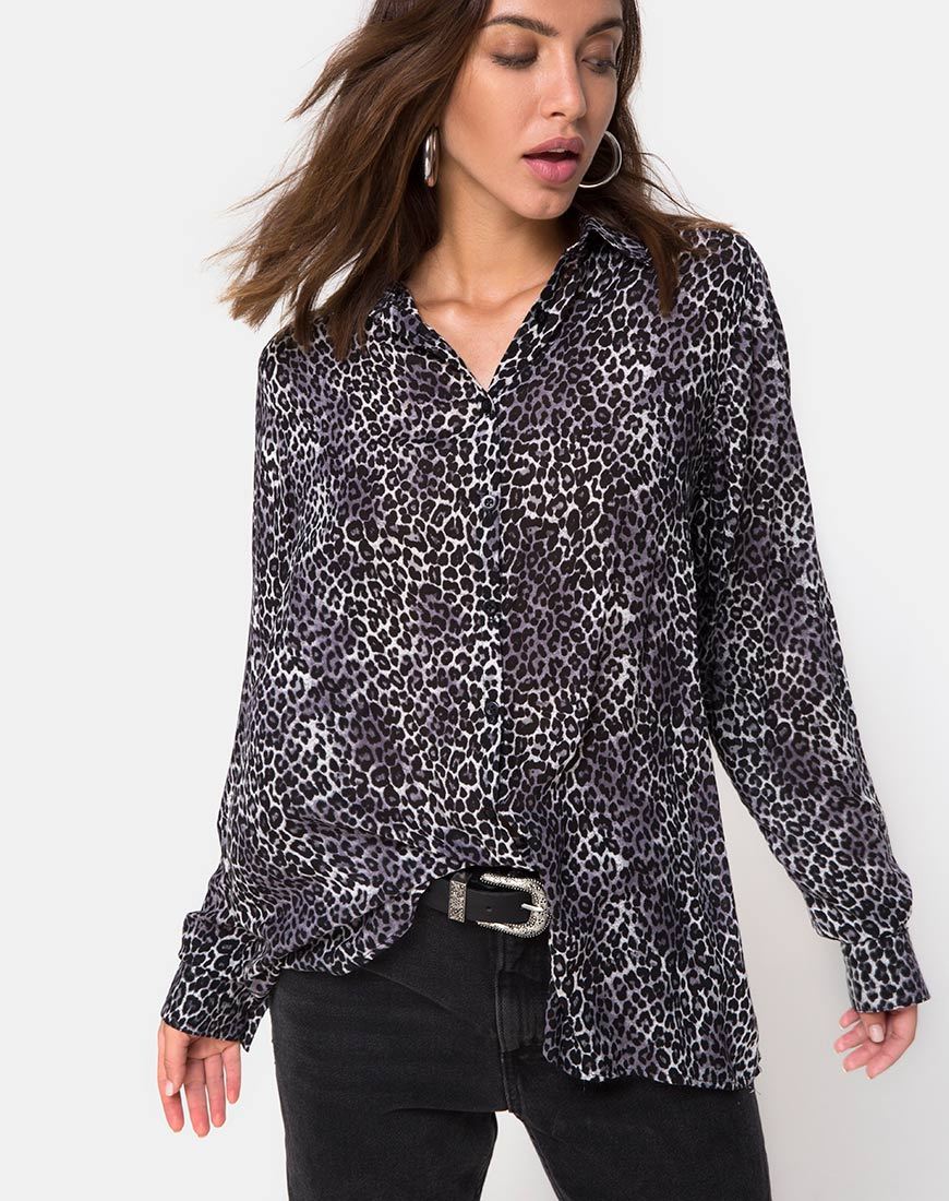 Image de Disam Shirt in Rar Leopard Grey