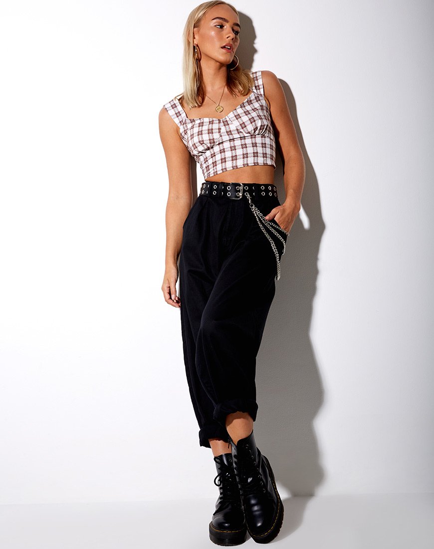 Image de Disca Cami Top in Checkmate Brown