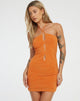 Image de Mini robe Diti en flocage d'animaux mixtes orange