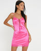 Image de Ditika Mini Robe en Satin Rose Chaud