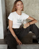 Image de Doga Crop Top in Ivory Angelo Washed Out
