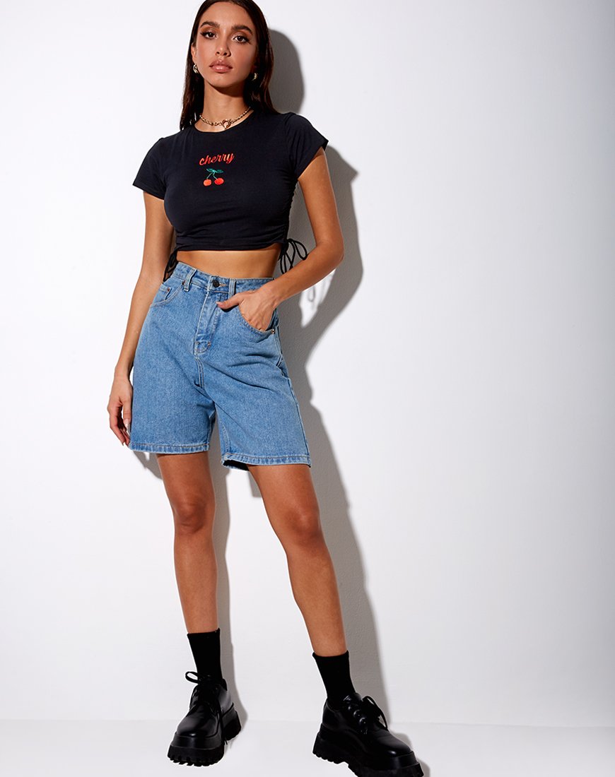 Image de Doga Crop Top in Black Cherry Embro