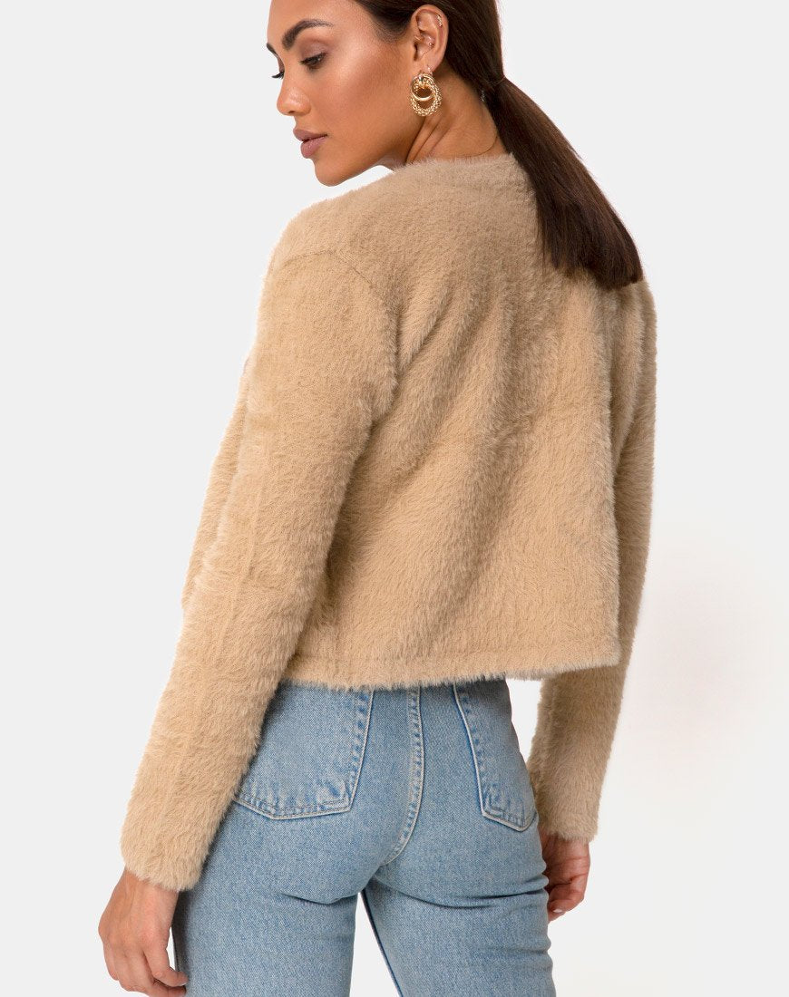 Cardigan Doma en maille camel