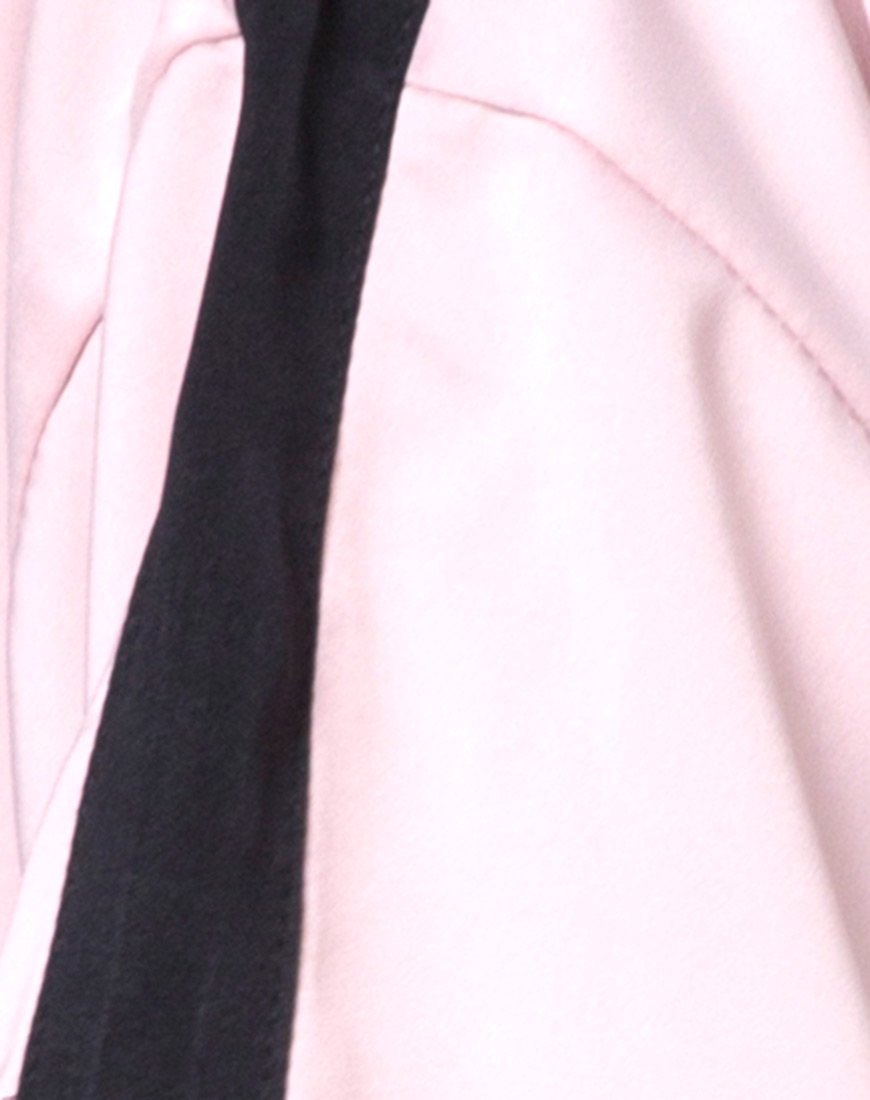 Image of Dore T-Shirt Dress in Blush with Black Stripe
