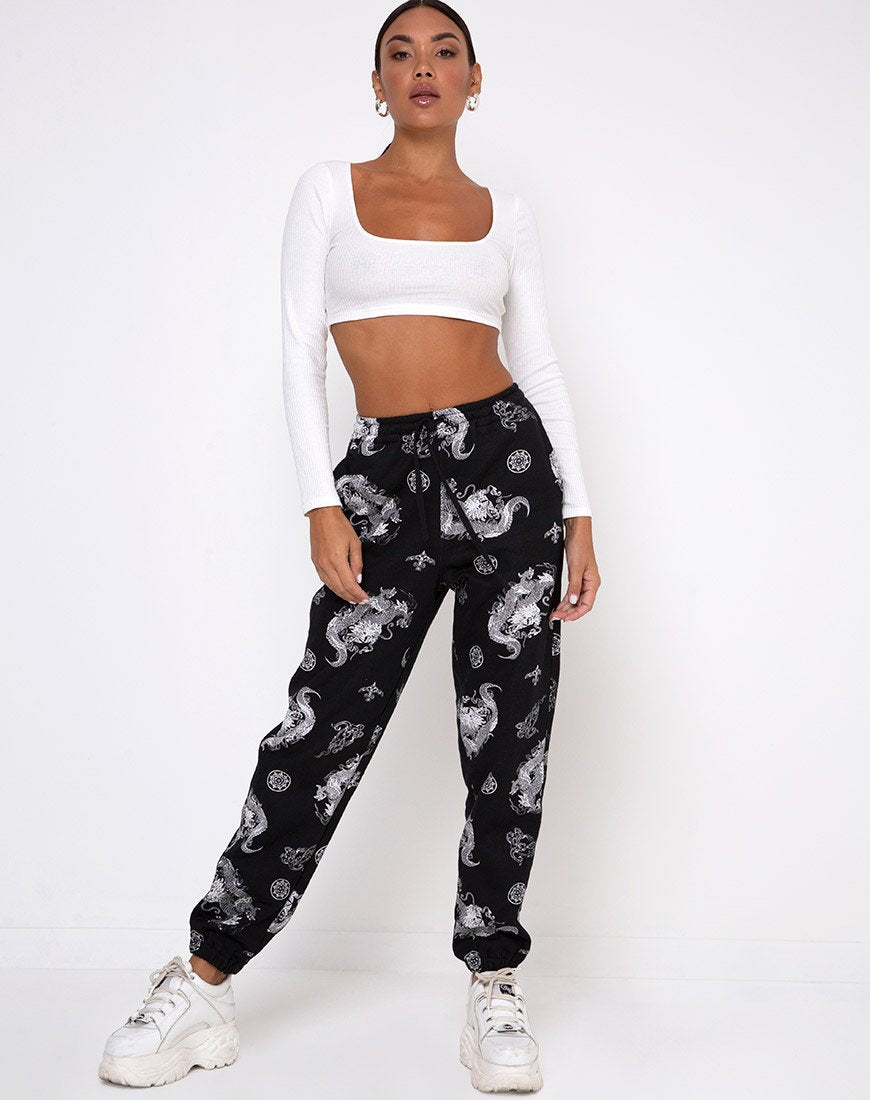 Image de Drea Crop Top in Rib Ivory