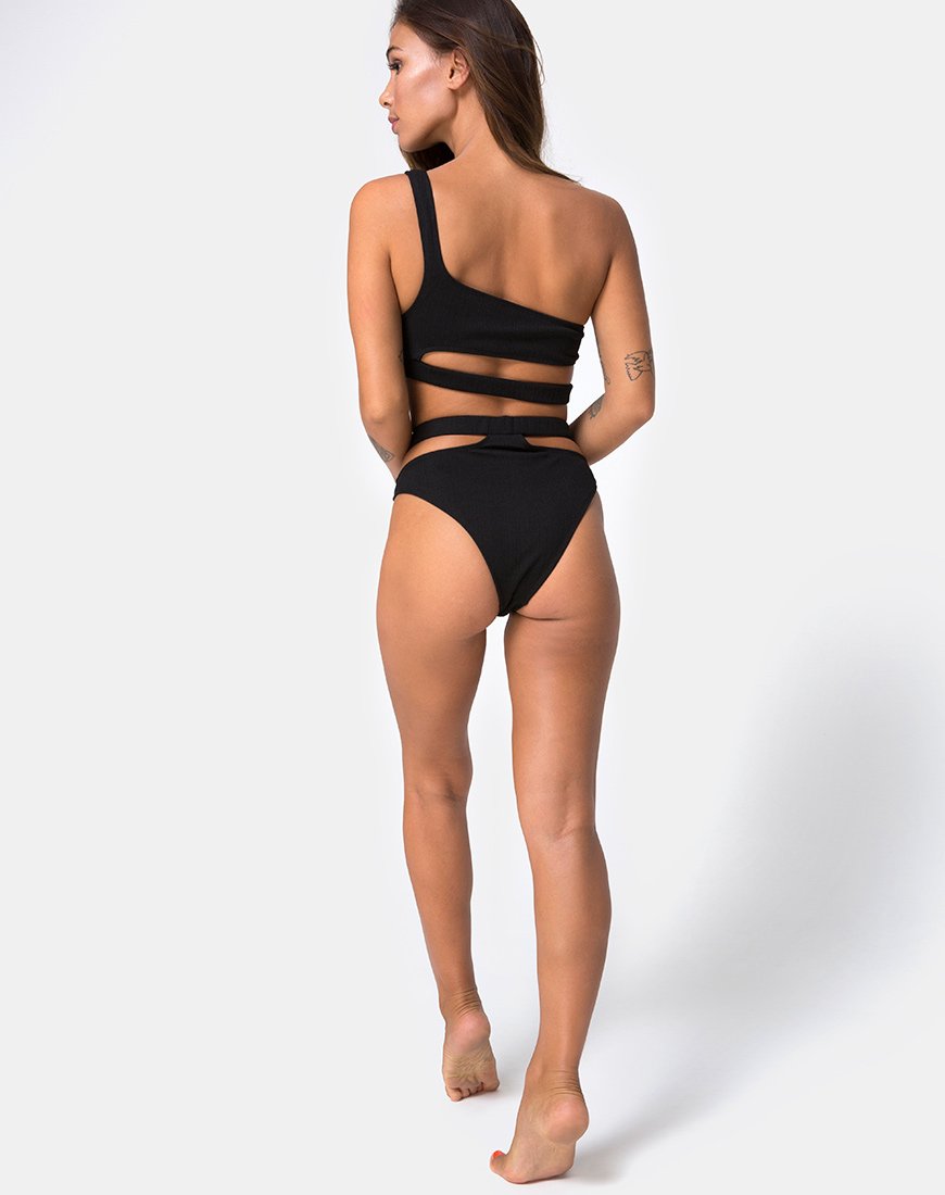 Image de Drelins Bikini Top in Black Rib