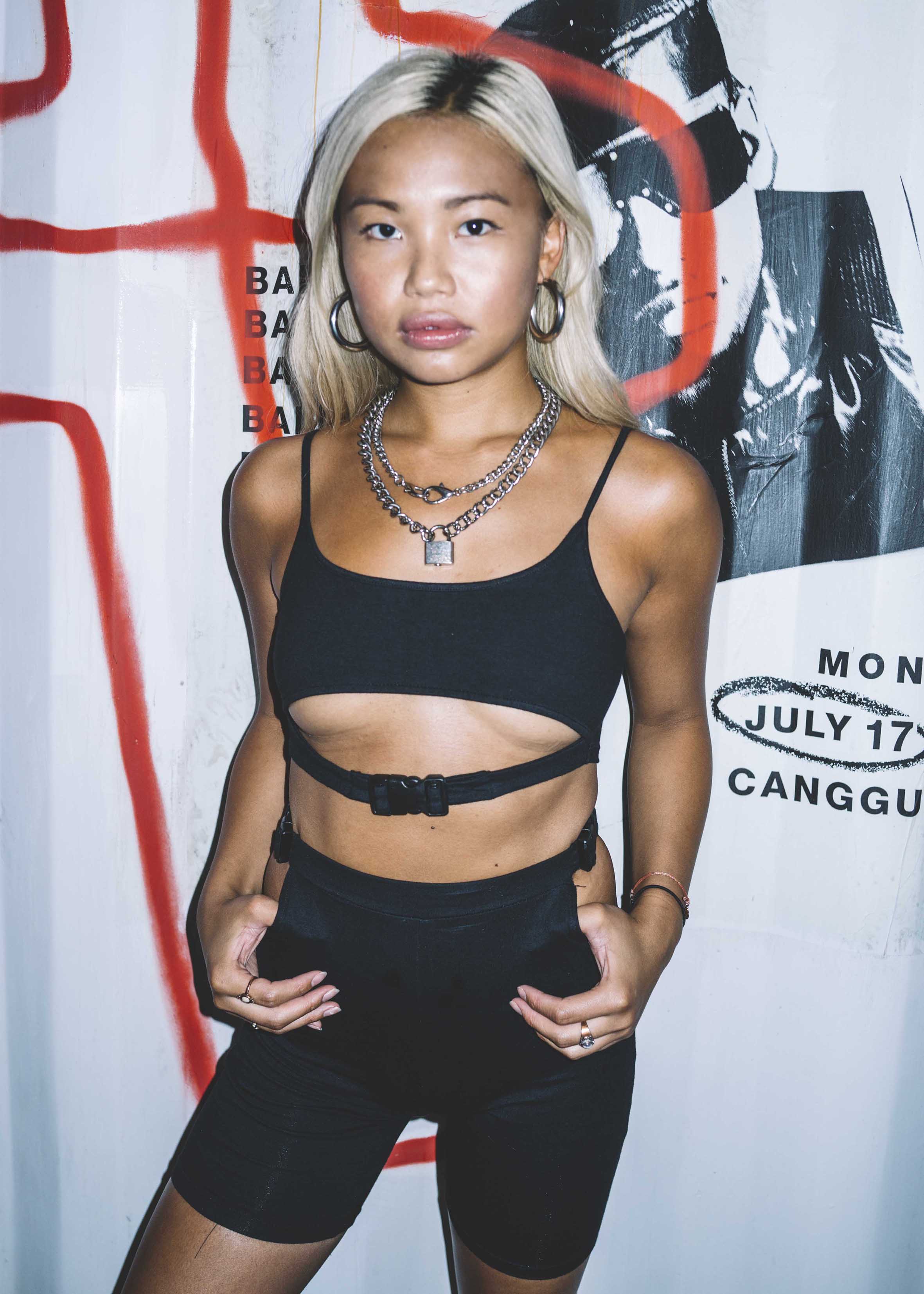 Image de Milipe Crop Top in Black Buckles