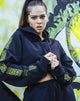Image de Cropped Black Hoodie in Disco Embro