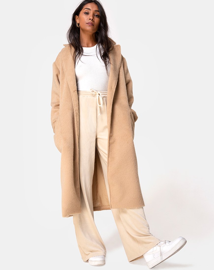 Image of Duster Coat in Woven Tan