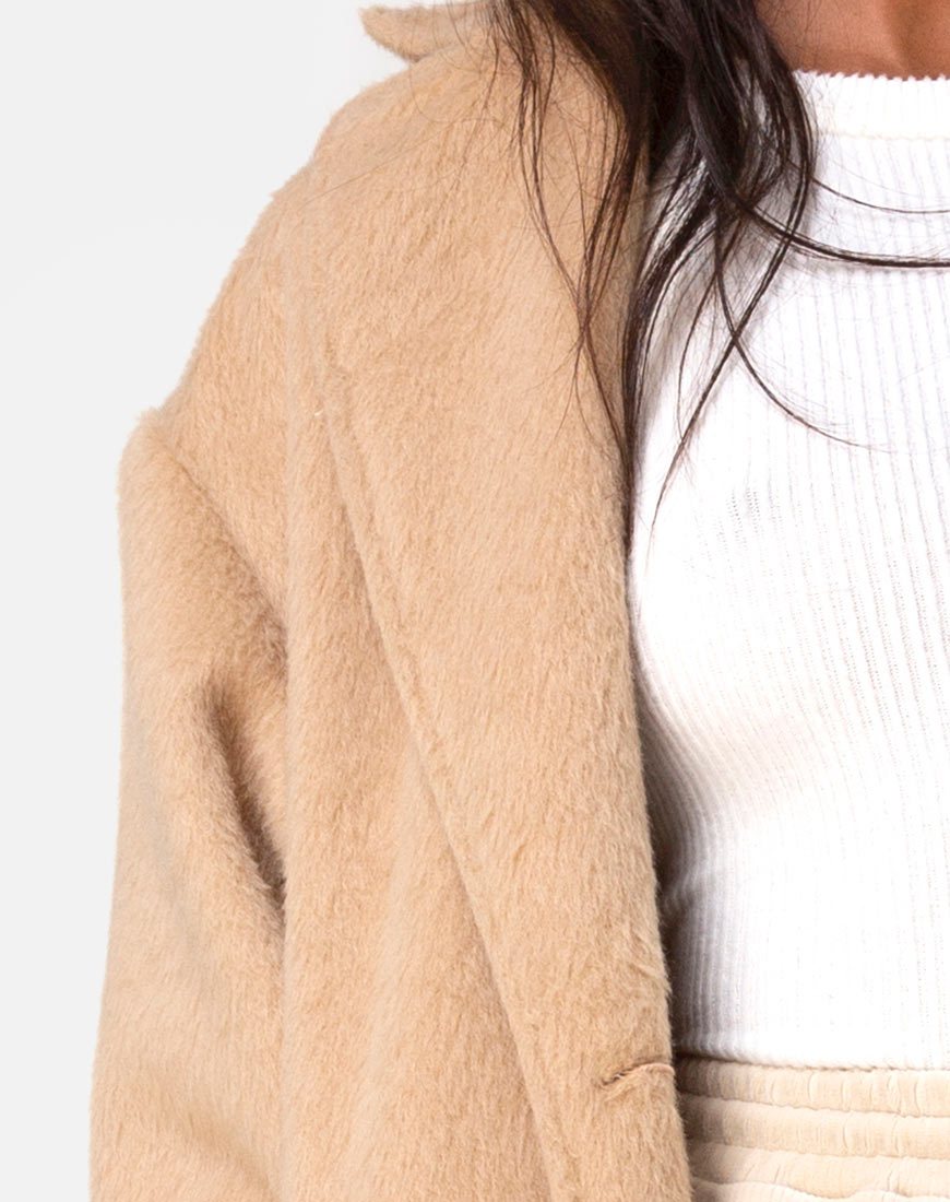 Image of Duster Coat in Woven Tan