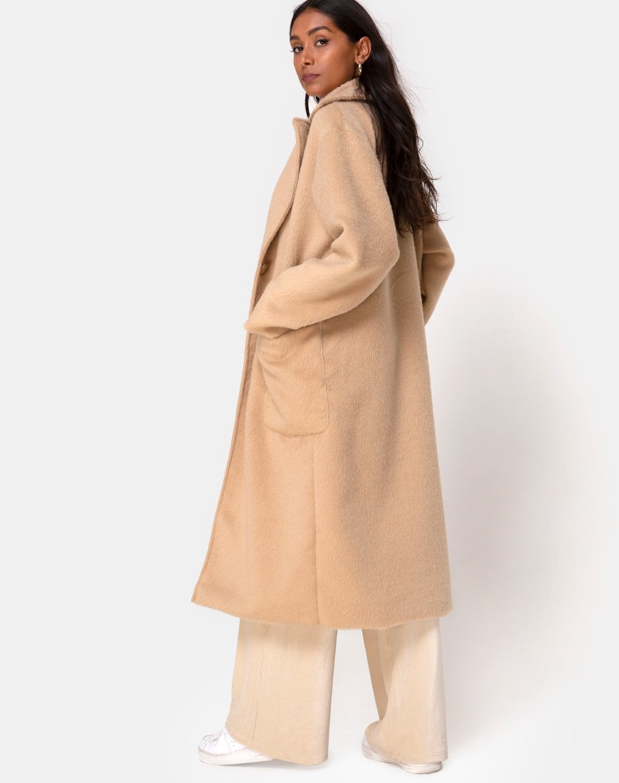 Image of Duster Coat in Woven Tan