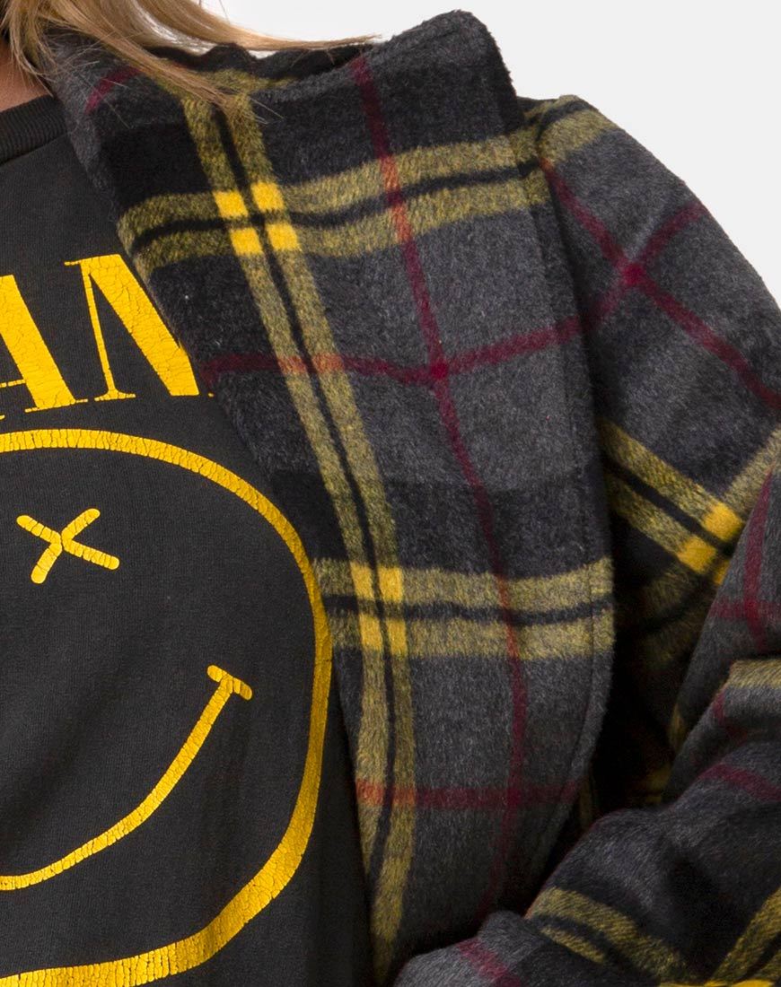 Image de Dusty Coat in Check Yellow Brown