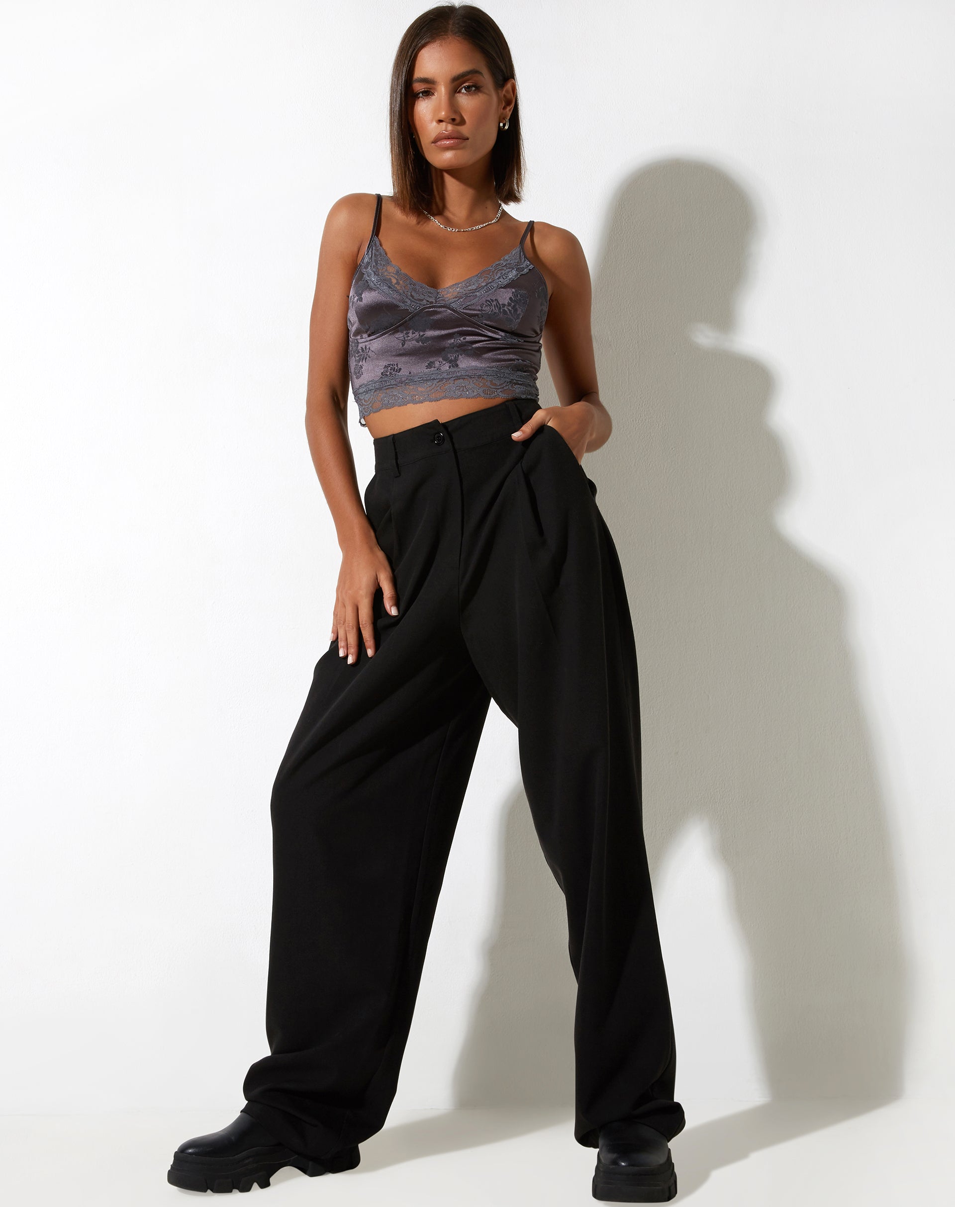 Image de Dyrana Crop Top en Rose Flock Choco