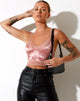Image de Dyrana Crop Top in Rose Flock Pale Pink
