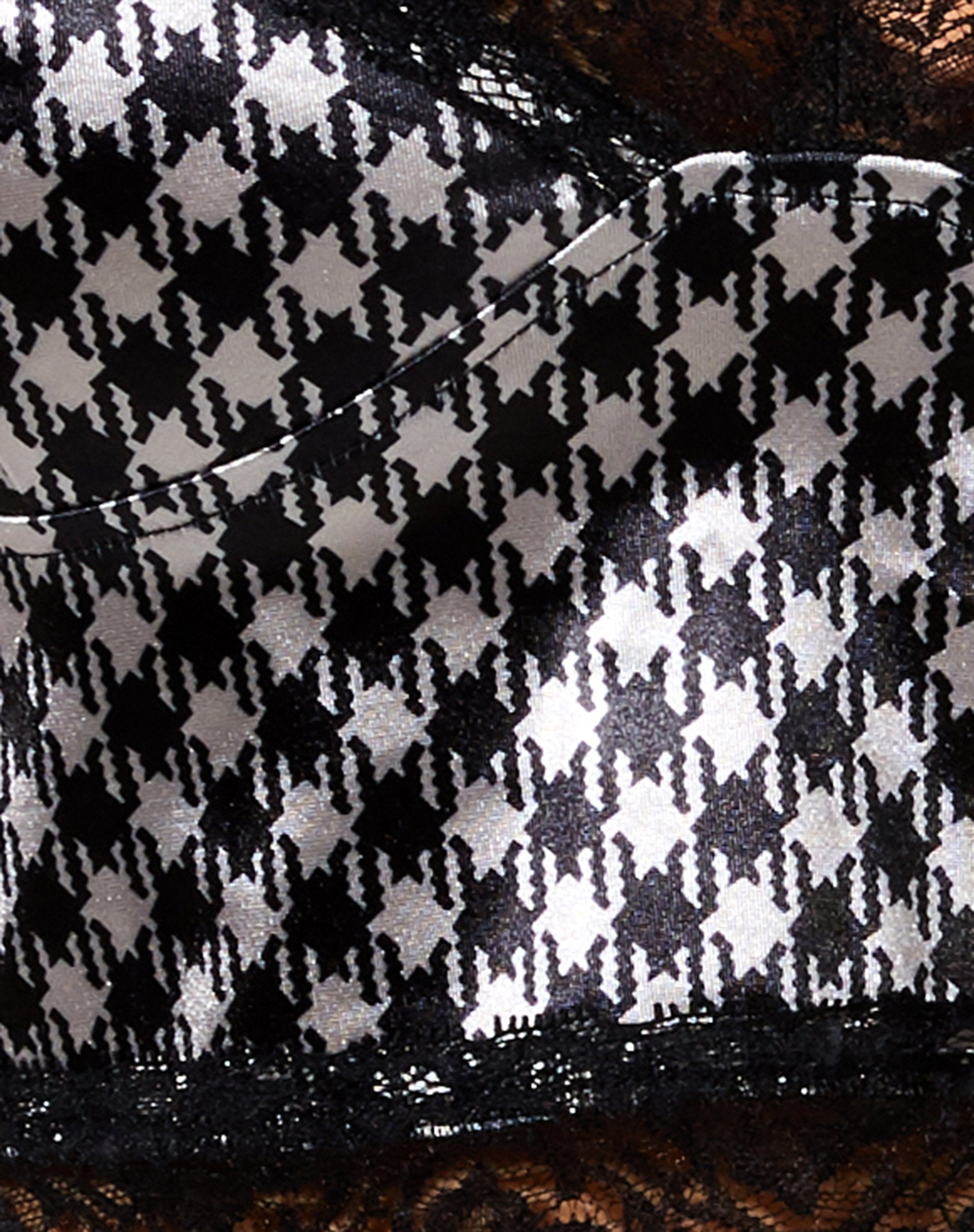 Image de Dyrana Crop Top in Diagonal Dogtooth