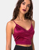 Image de Dyrana Top in Burgundy with Burgundy Lace