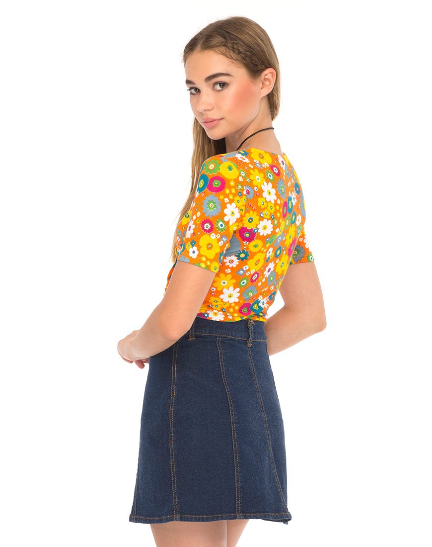 Image de Eclat Crop Top in Playtime Floral Orange