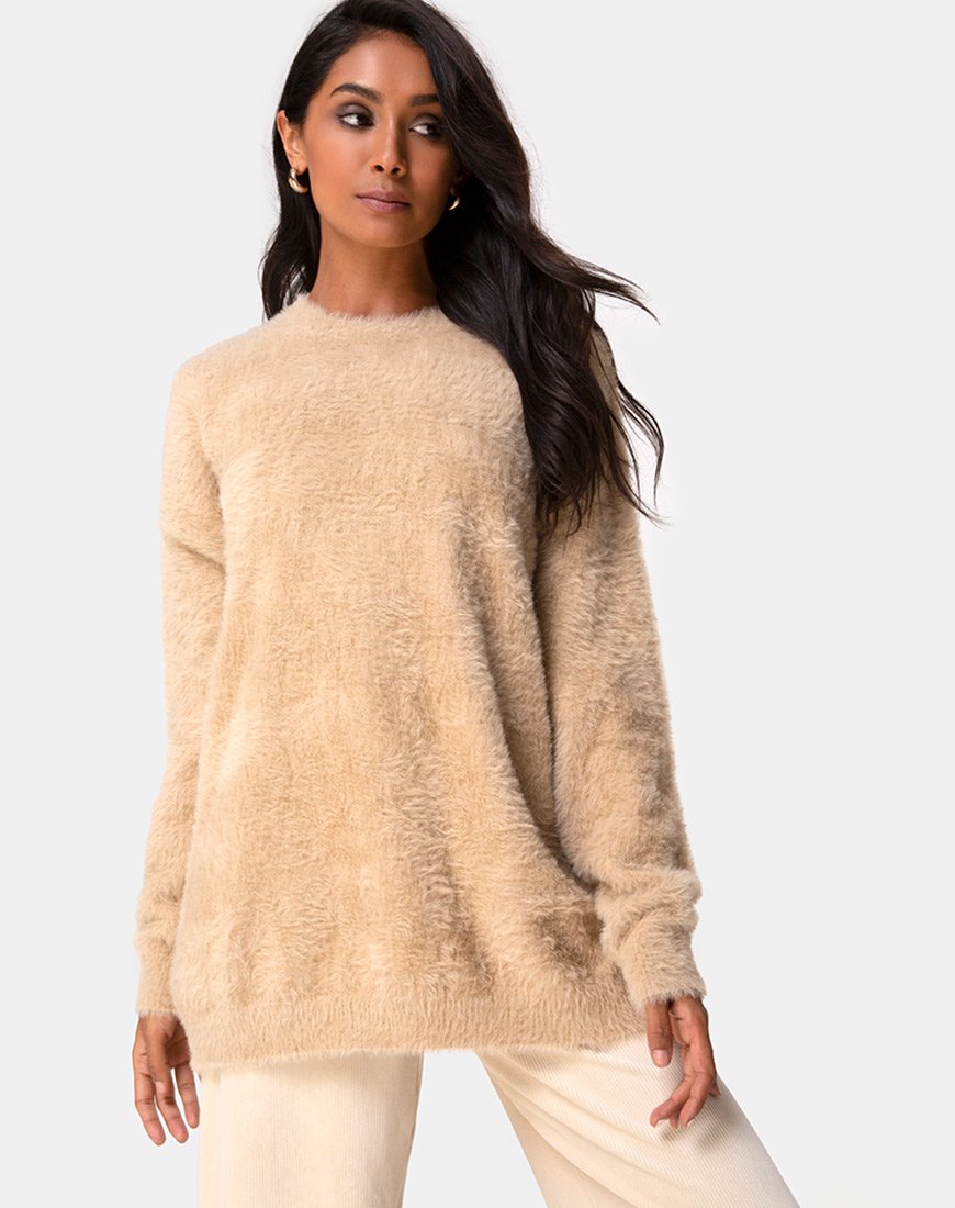 Pull Edgen en tricot sable