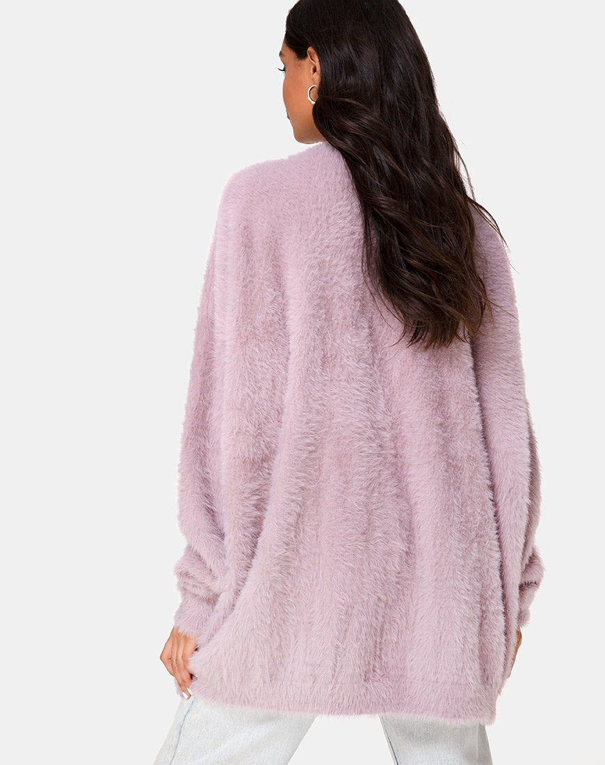 Pull Edgen en tricot mauve