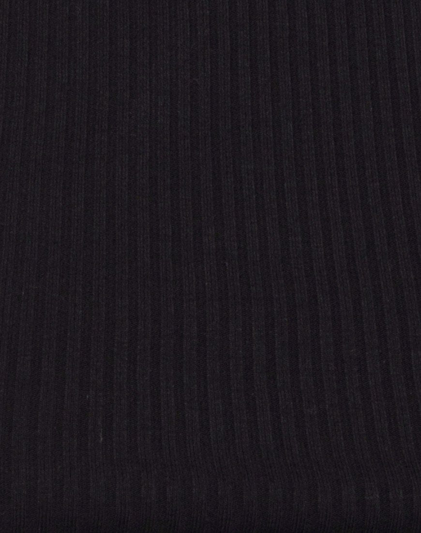 Image de Edina Crop Top in Rib Black