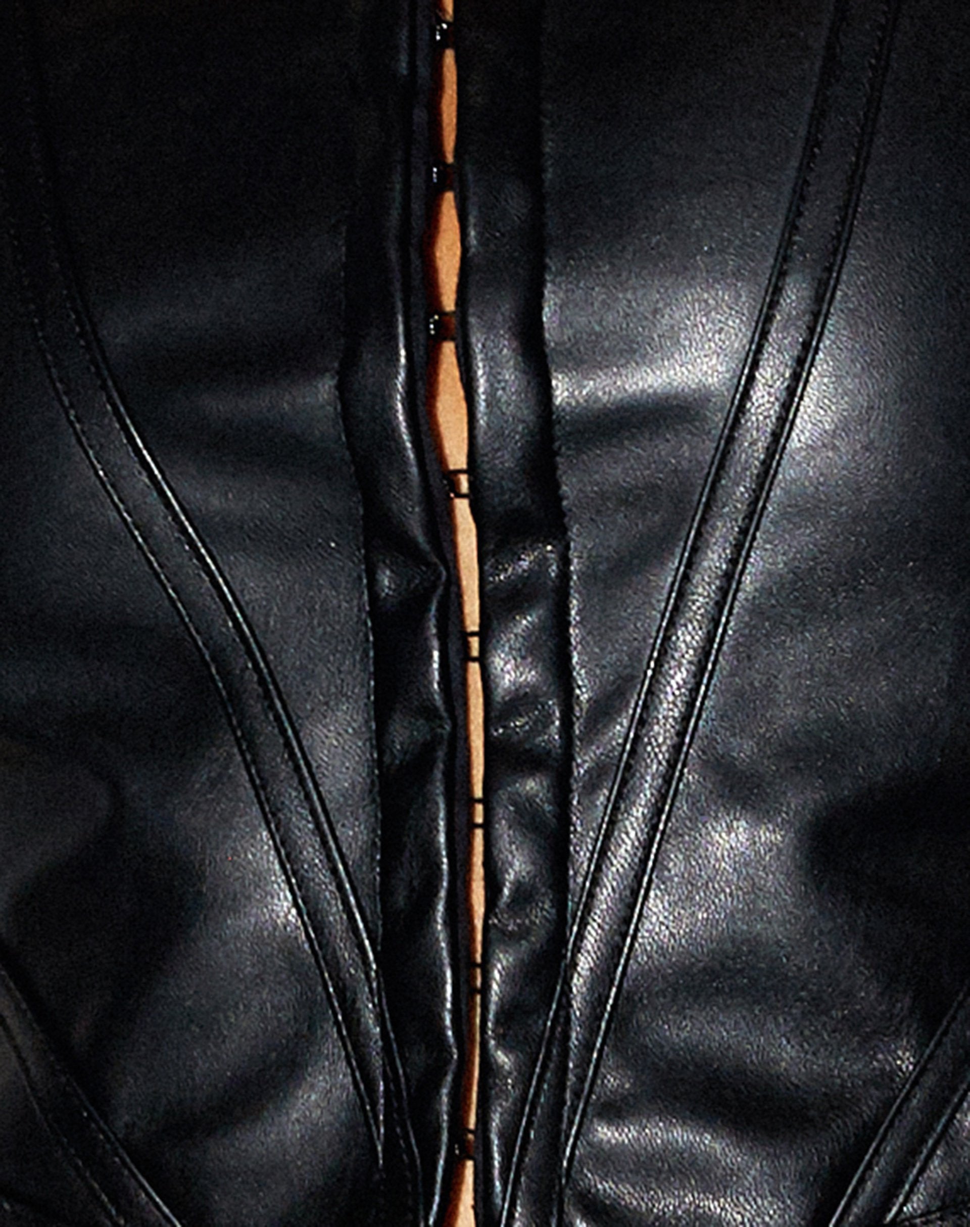 Image de Elci Corset Top in Pu Black