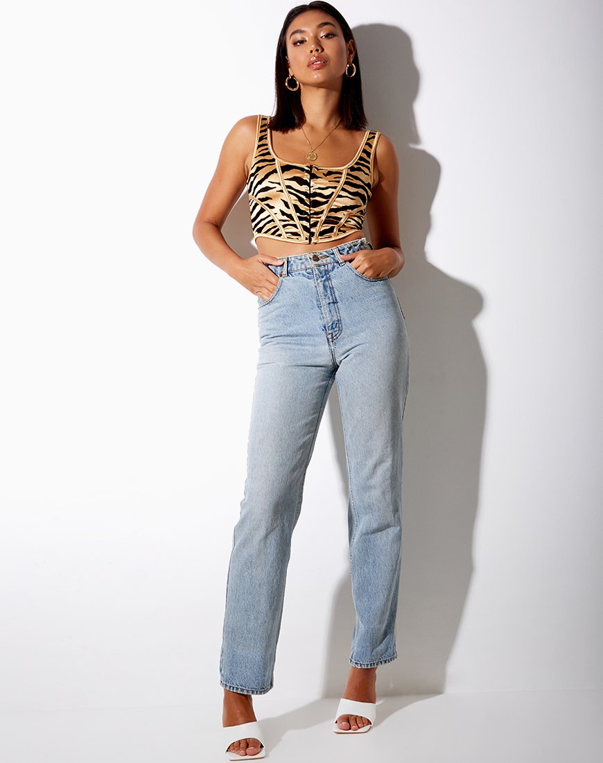 Image de Elci Corset Top in Tiger Gold