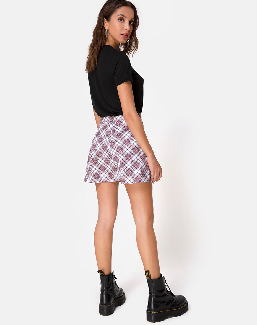 Image de la jupe Elda à carreaux Grunge Purple
