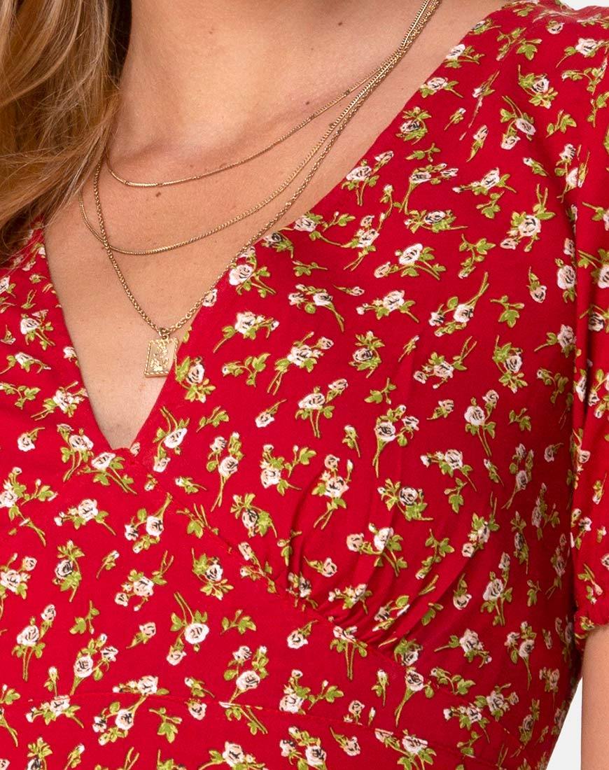 Image de Elfira Dress in Falling for You Floral Red