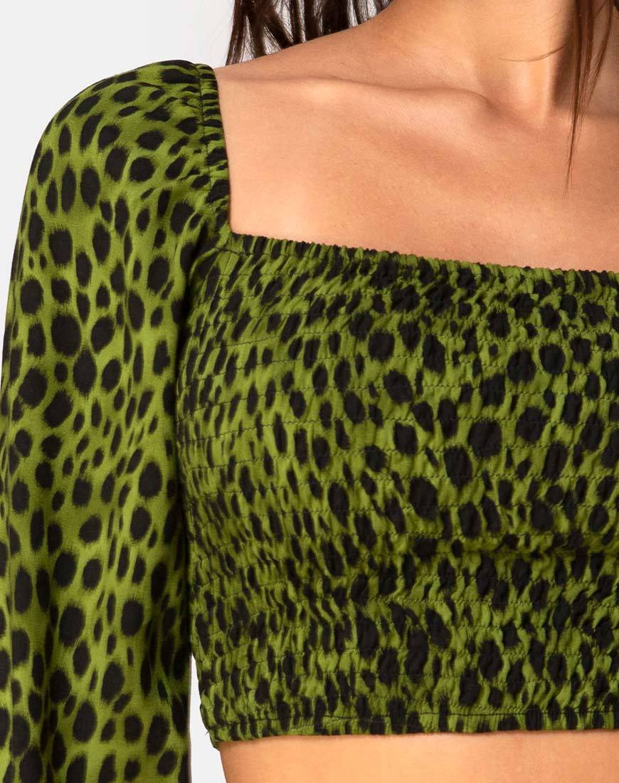 Image de Elina Top in Cheetah Khaki