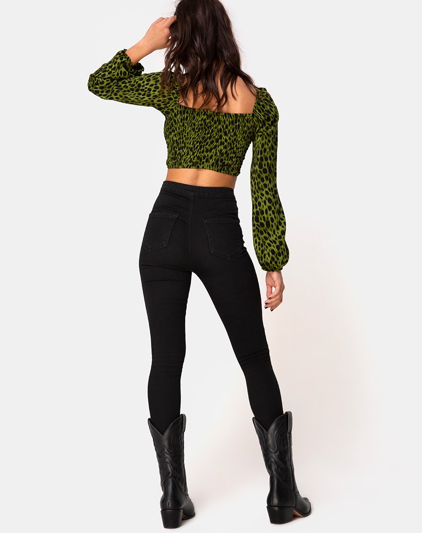 Image de Elina Top in Cheetah Khaki