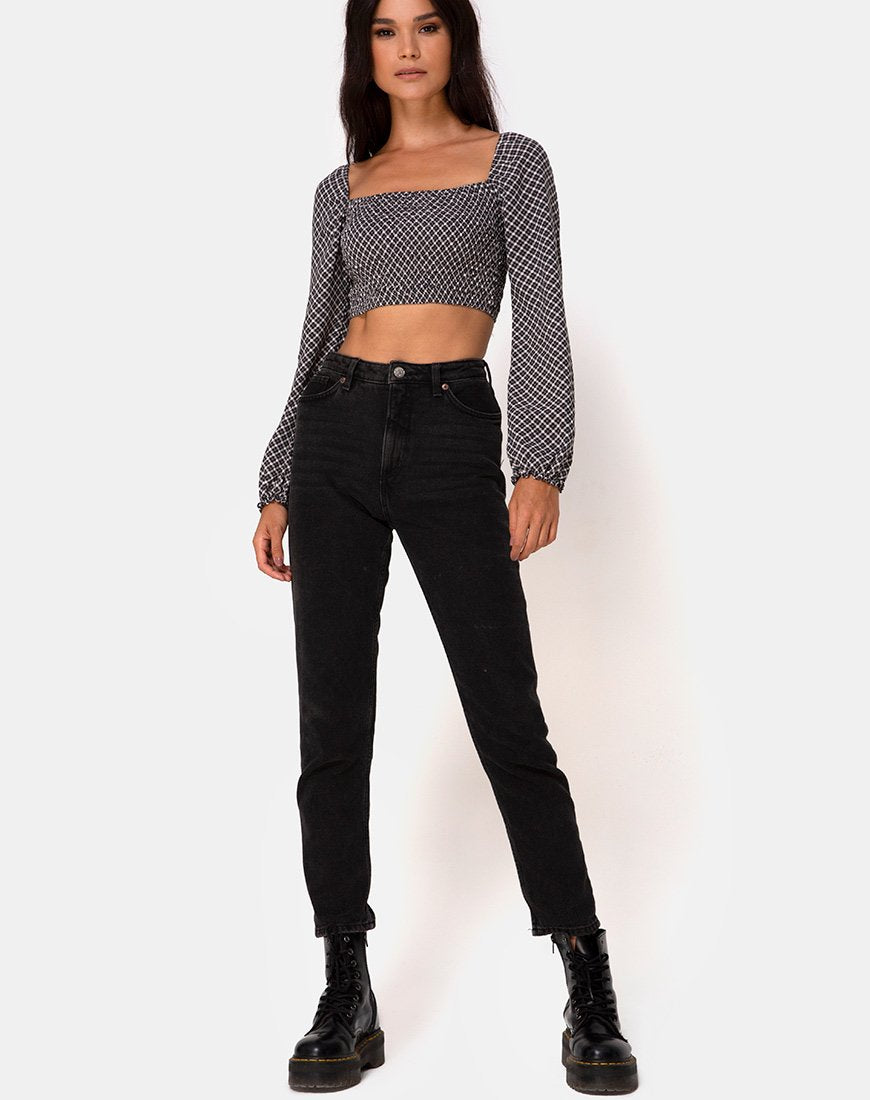 Image de Elina Top in Check It Out Black