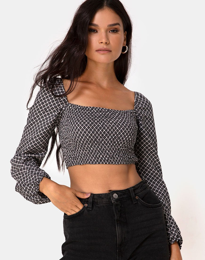 Image de Elina Top in Check It Out Black