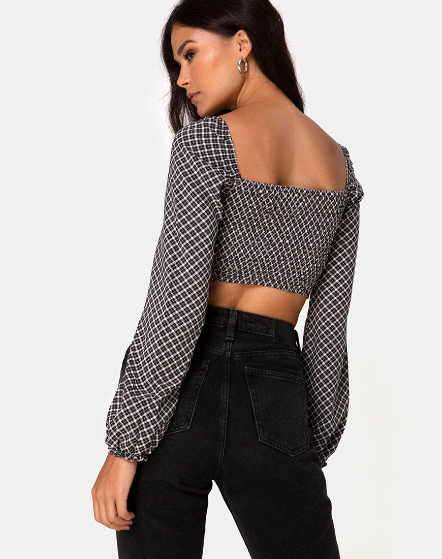 Image de Elina Top in Check It Out Black