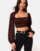 Image de Elina Top in Satin Rose Cocoa