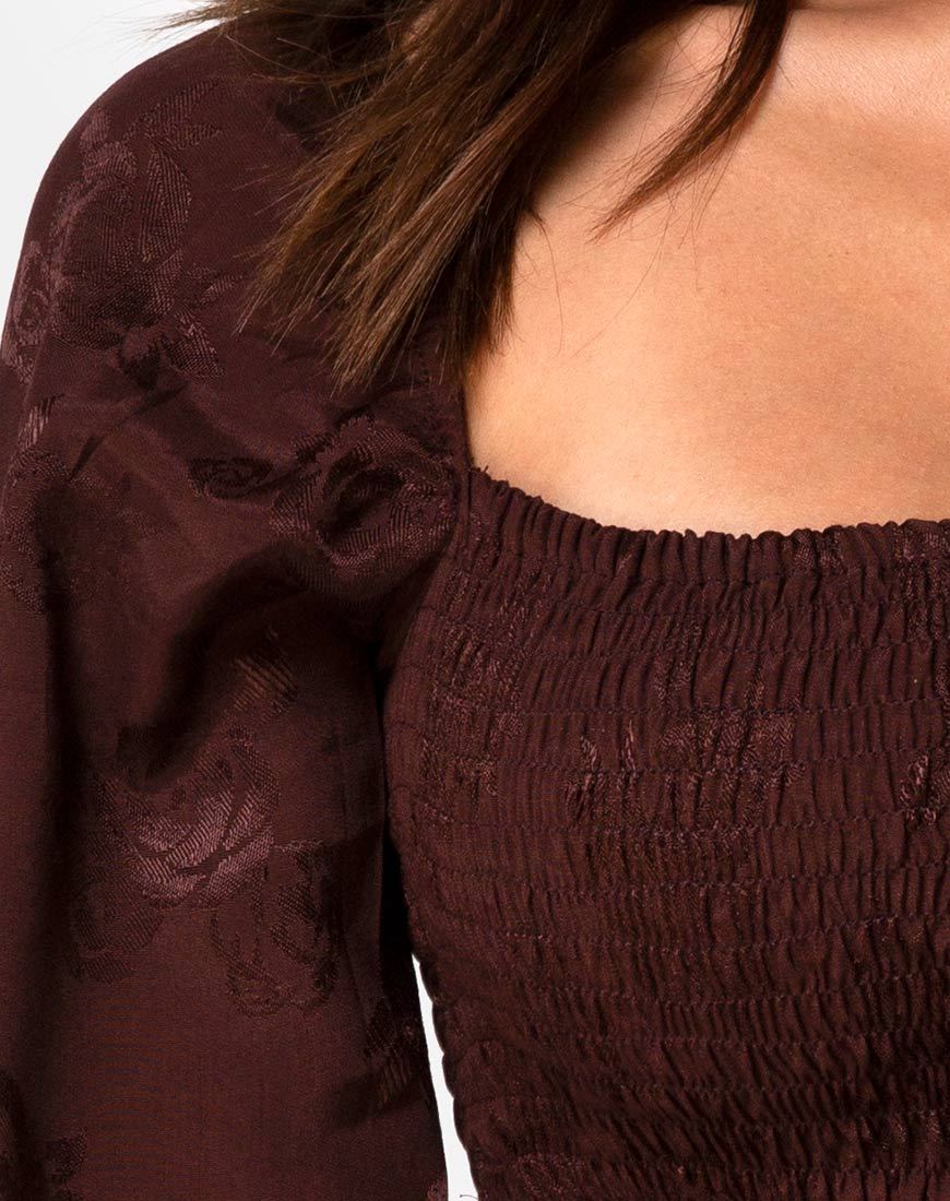 Image de Elina Top in Satin Rose Cocoa