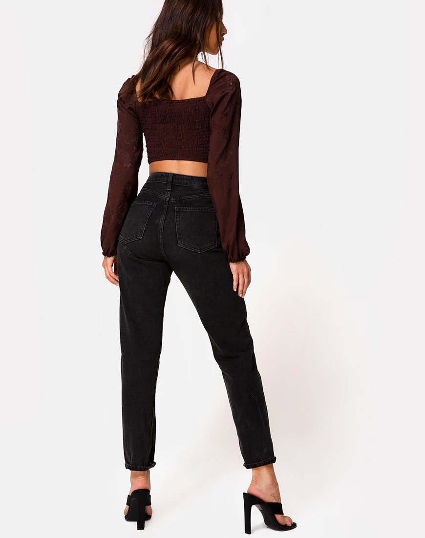 Image de Elina Top in Satin Rose Cocoa