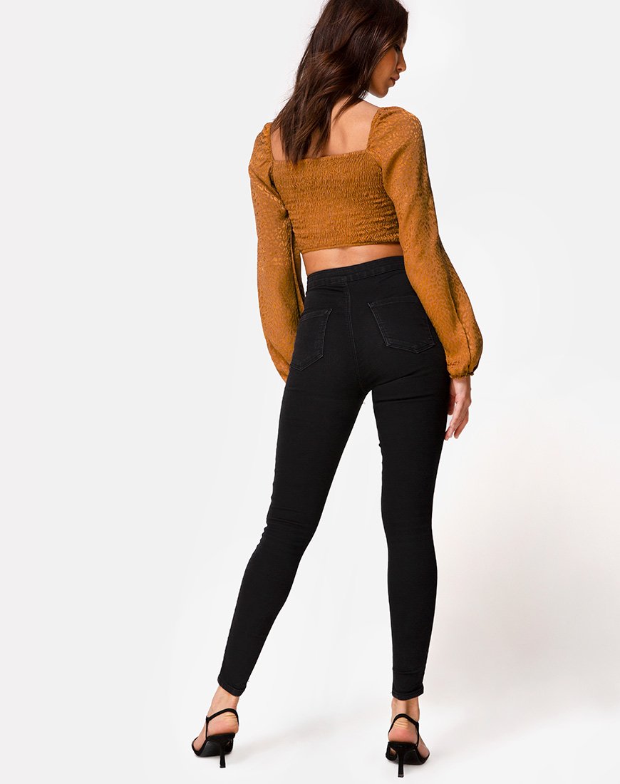 Image de Elina Top in Satin Cheetah Gold