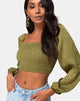 Image de Elina Top in Satin Cheetah Khaki