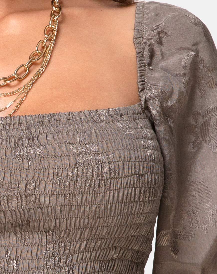 Image de Elina Top en Satin Rose Silver Grey