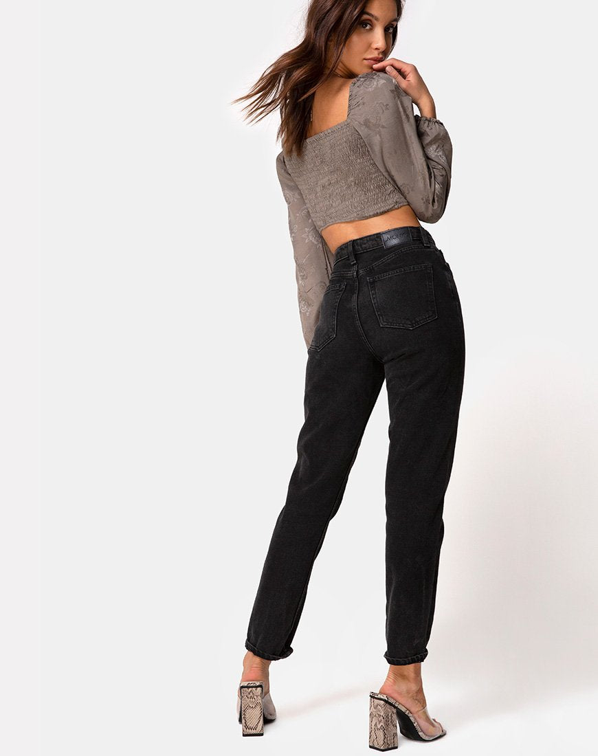 Image de Elina Top en Satin Rose Silver Grey