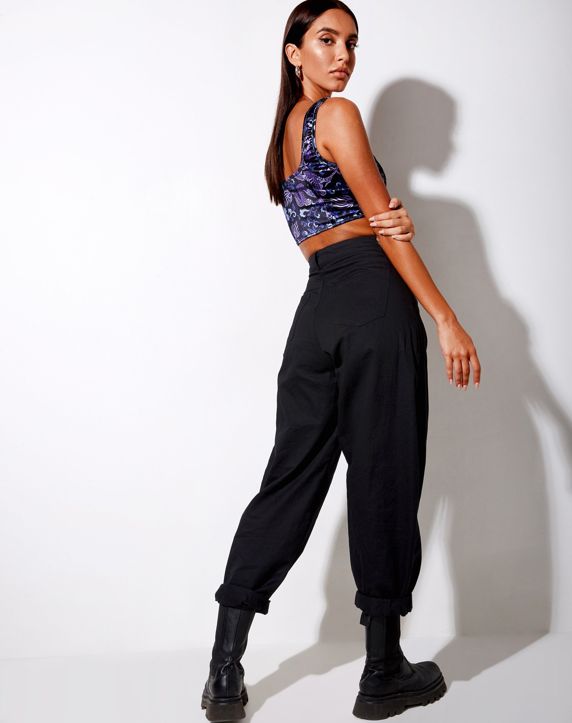 Image de Elix Crop Top in Dragon Blue