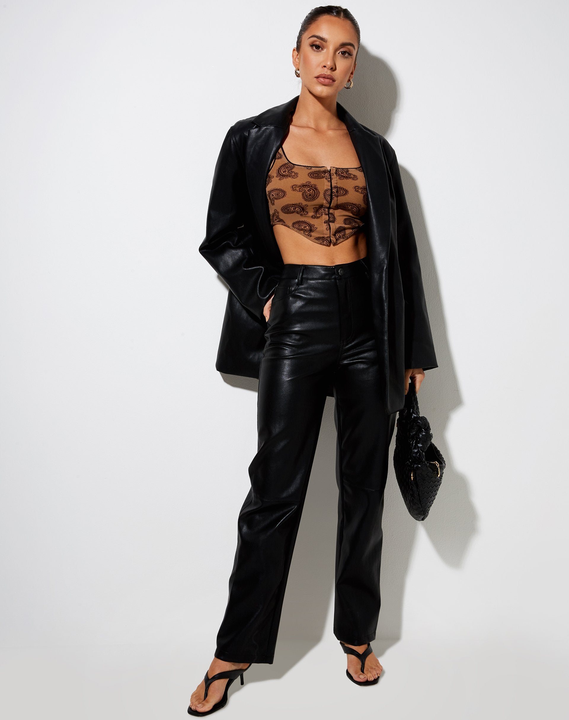 Image de Elix Crop Top in Persian Night Flock Brown