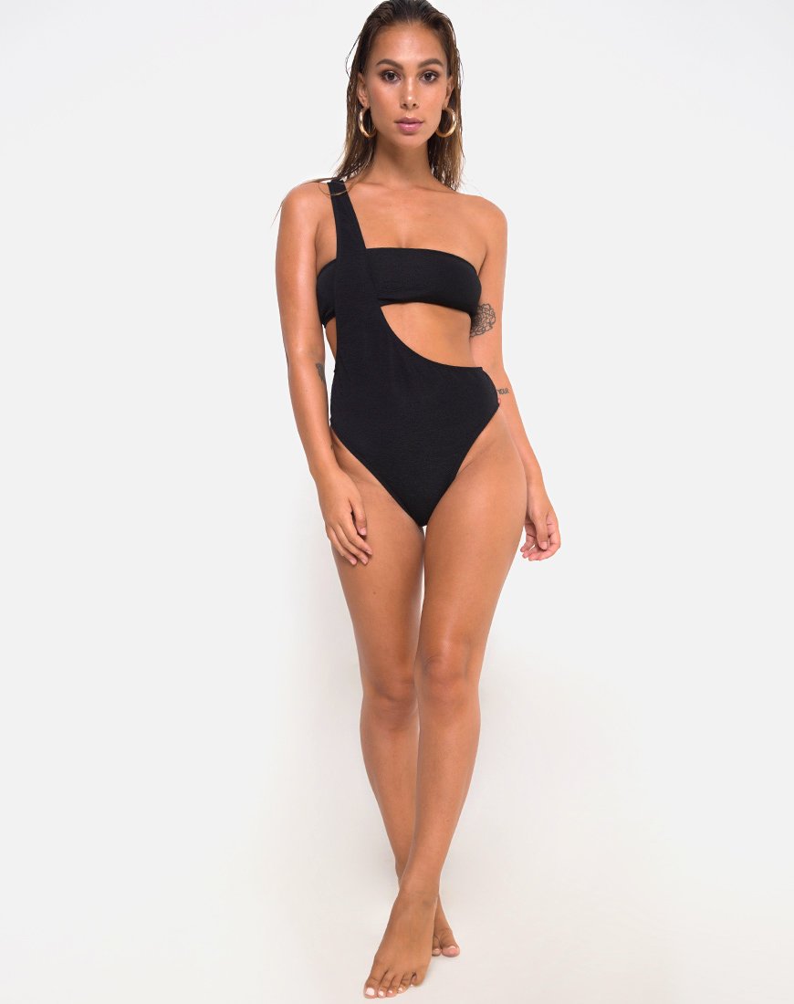 Image de Elkin Maillot de bain en noir texturé
