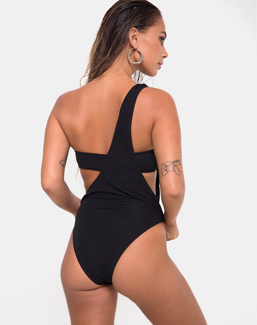 Image de Elkin Maillot de bain en noir texturé