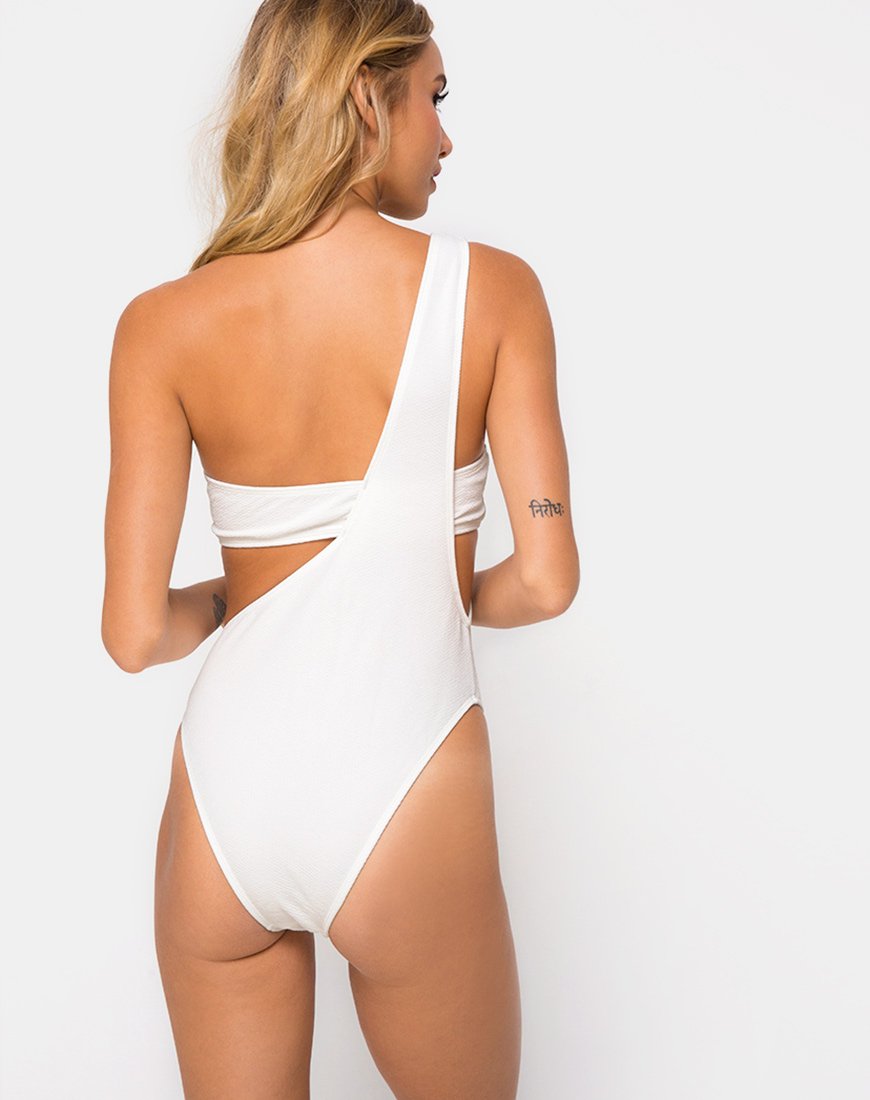 Image de Elkin Maillot de bain en blanc texturé