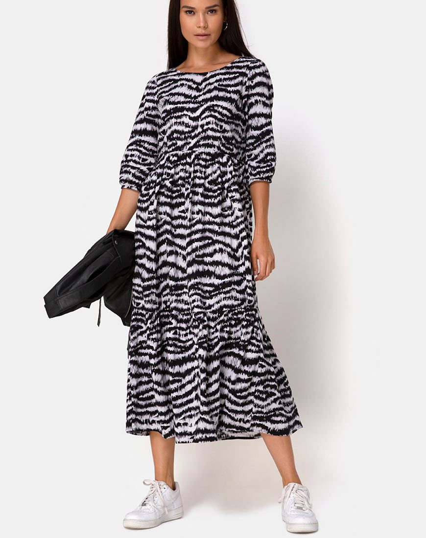 Image de Ellery Dress Animal Drip Grey
