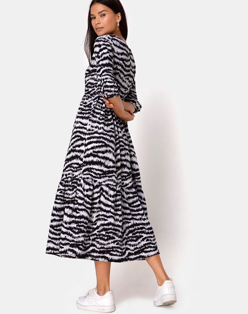 Image de Ellery Dress Animal Drip Grey