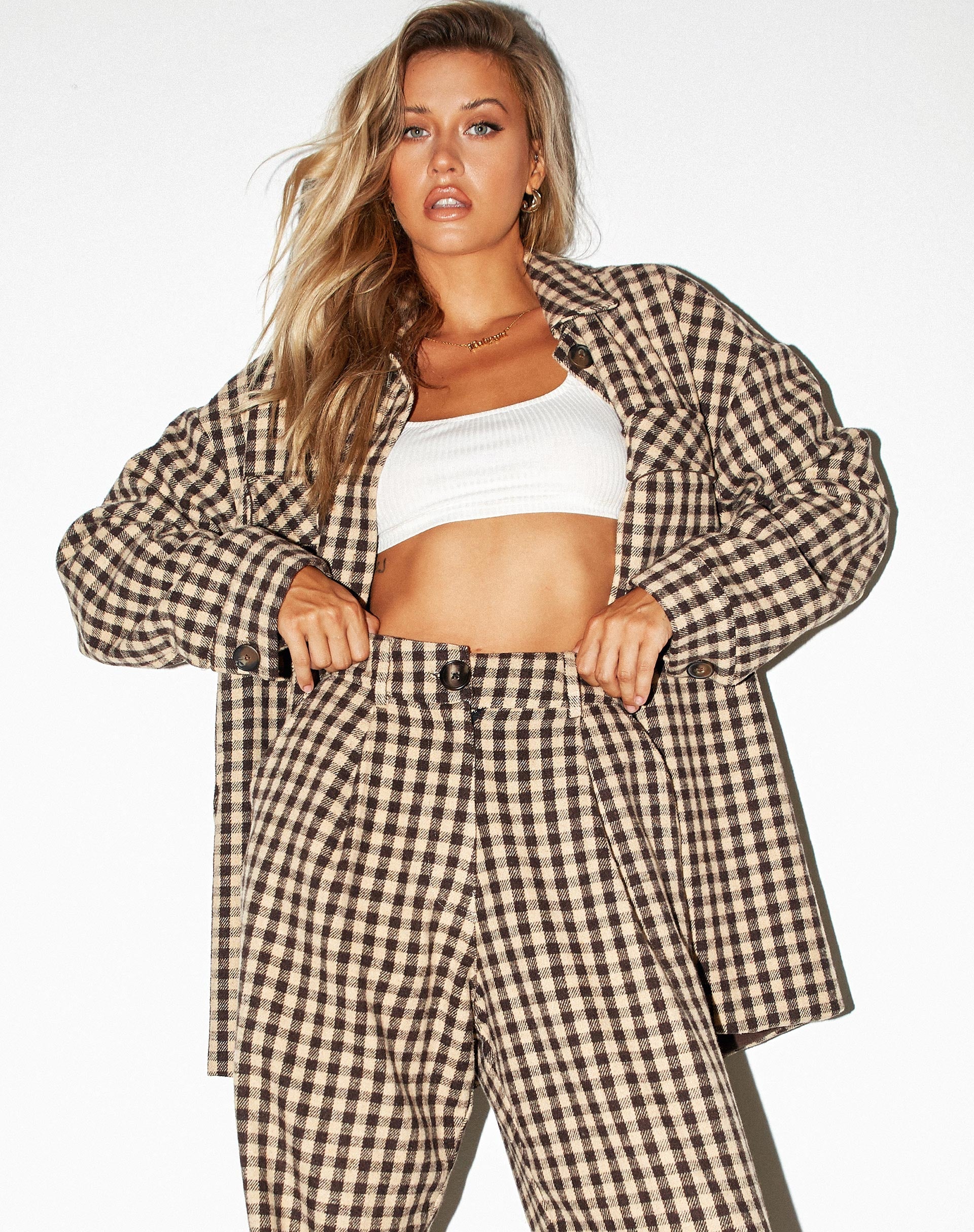 Image de Marcella Shirt in Tan Black Gingham